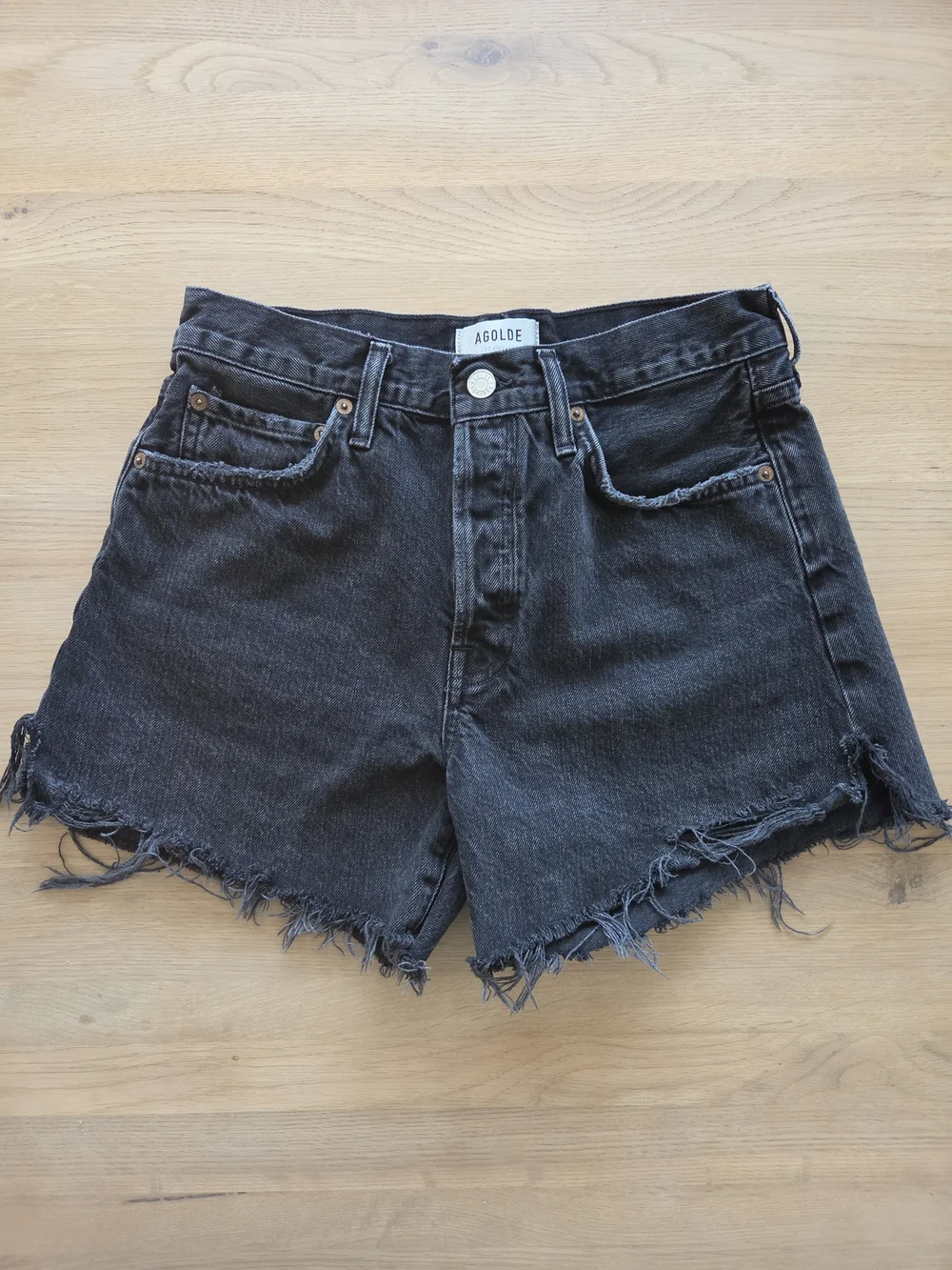 AGOLDE Parker Long denim shorts
